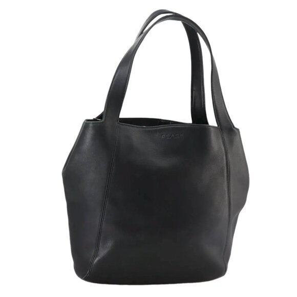 Coach Vintage Lexington Tote Bag 4181 Black Leather Shoulder 90's Made in Italy - Picture 3 of 17